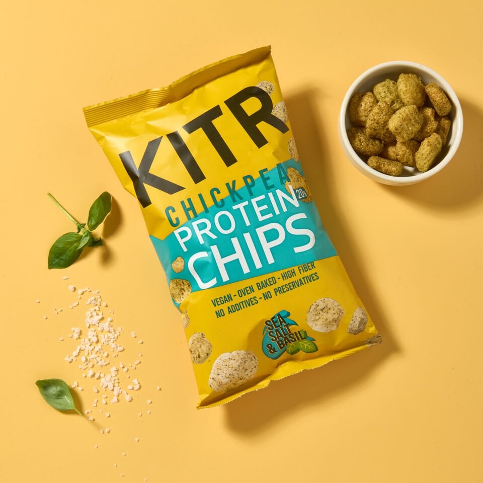 KITR Deniz Tuzlu ve Fesleğenli Yüksek Proteinli Nohut Cipsi 50g