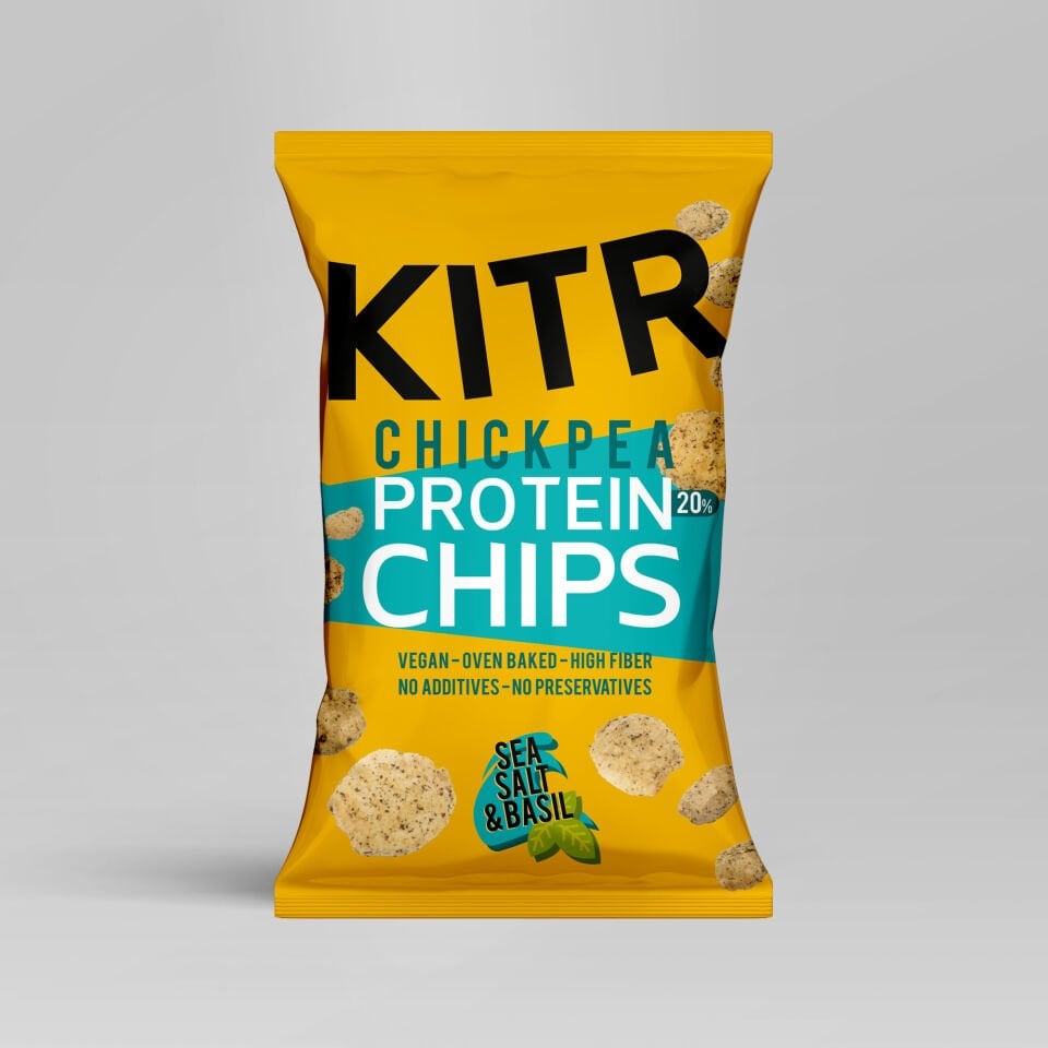 KITR Deniz Tuzlu ve Fesleğenli Yüksek Proteinli Nohut Cipsi 50g