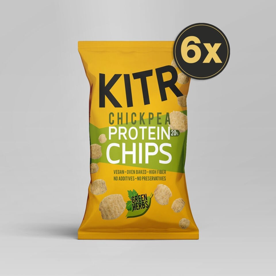 6'lı KITR Sebze Yeşillikleri Çeşnili Yüksek Proteinli Nohut Cipsi 6x50g