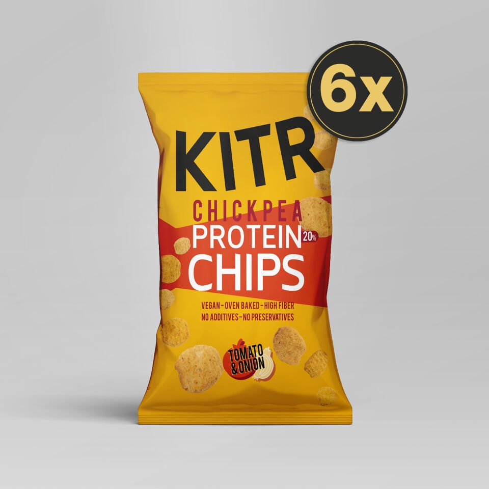 6'lı KITR Domates ve Soğan Çeşnili Yüksek Proteinli Nohut Cipsi 6x50g