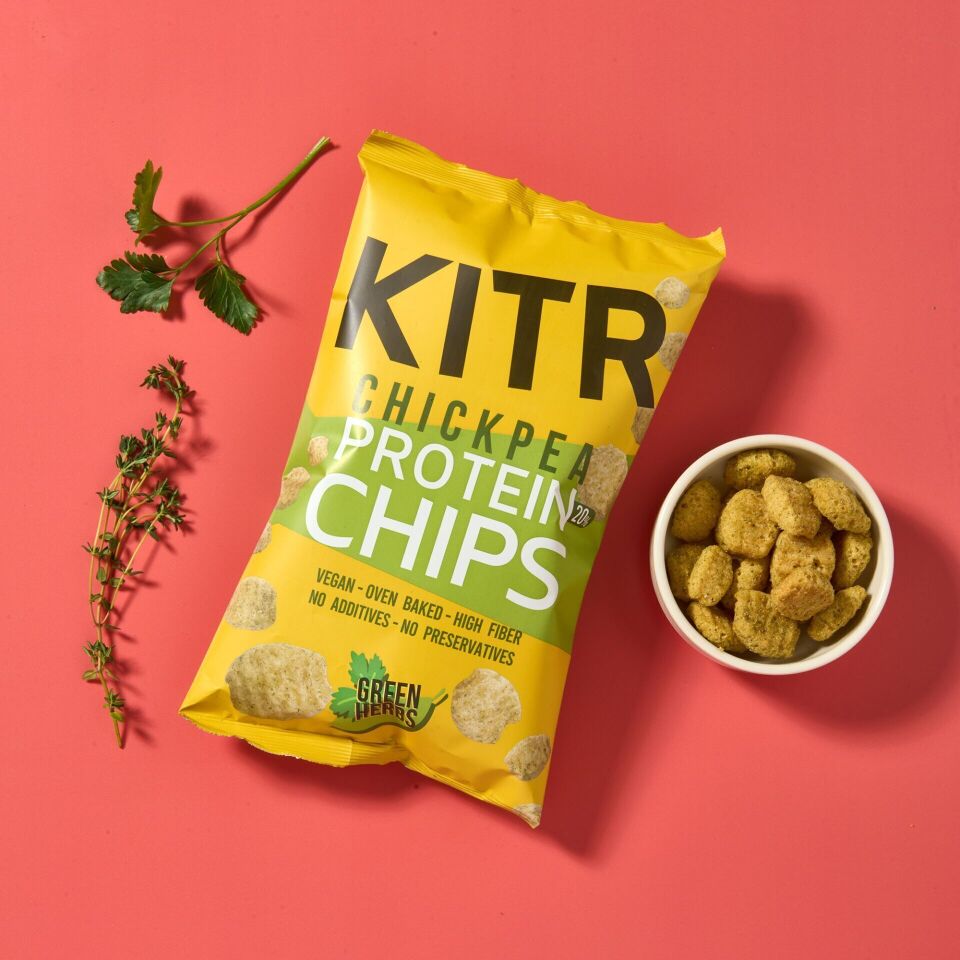 8'li KITR Sebze Yeşillikleri Çeşnili Yüksek Proteinli Nohut Cipsi 8x50g