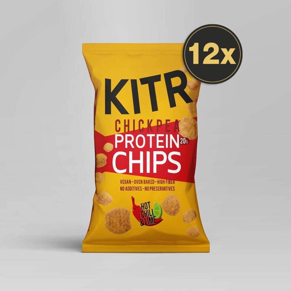 12'li KITR Acı Biberli ve Lime Çeşnili Proteinli Nohut Cipsi – 12x50g