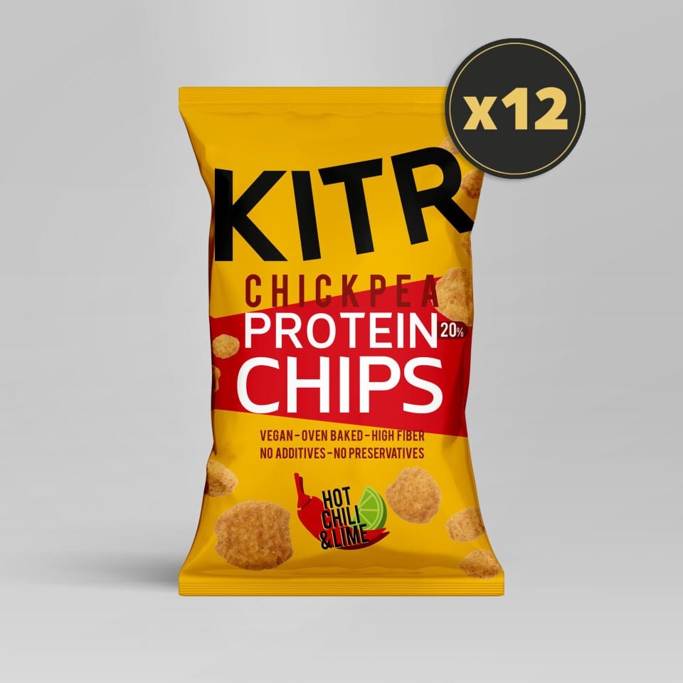 12'li KITR Acı Biberli ve Lime Çeşnili Proteinli Nohut Cipsi – 12x50g